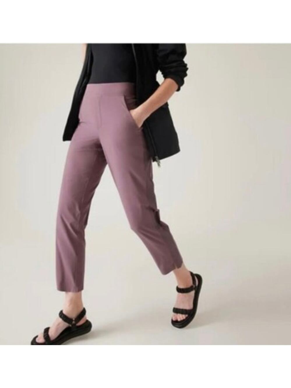 Athleta Women's Size 14 Damask Mauve Brooklyn Ankle Pant